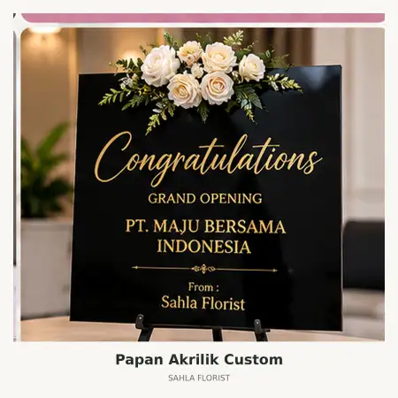 Papan Bunga Akrilik Gubeng